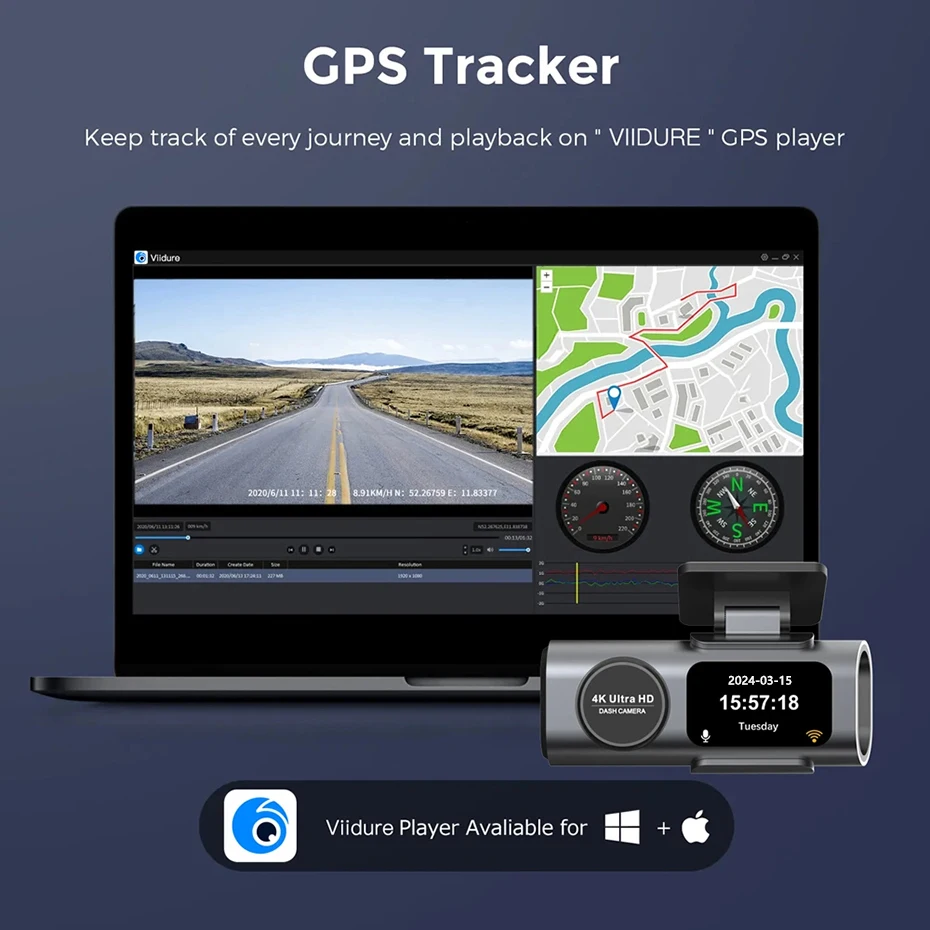 ڵ  ī޶ GPS ƮĿ,  ڴ ķ, 24 ð  , 4K, , UHD, 3840x2160P,  DVR