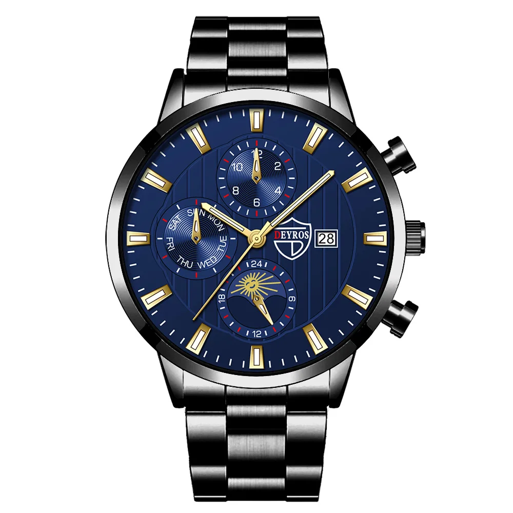 

2021 Latest Business Watches Luxury Fashion Luminous Men's Watches Men's Leisure Calendar Stainless Steel Quartz Watches