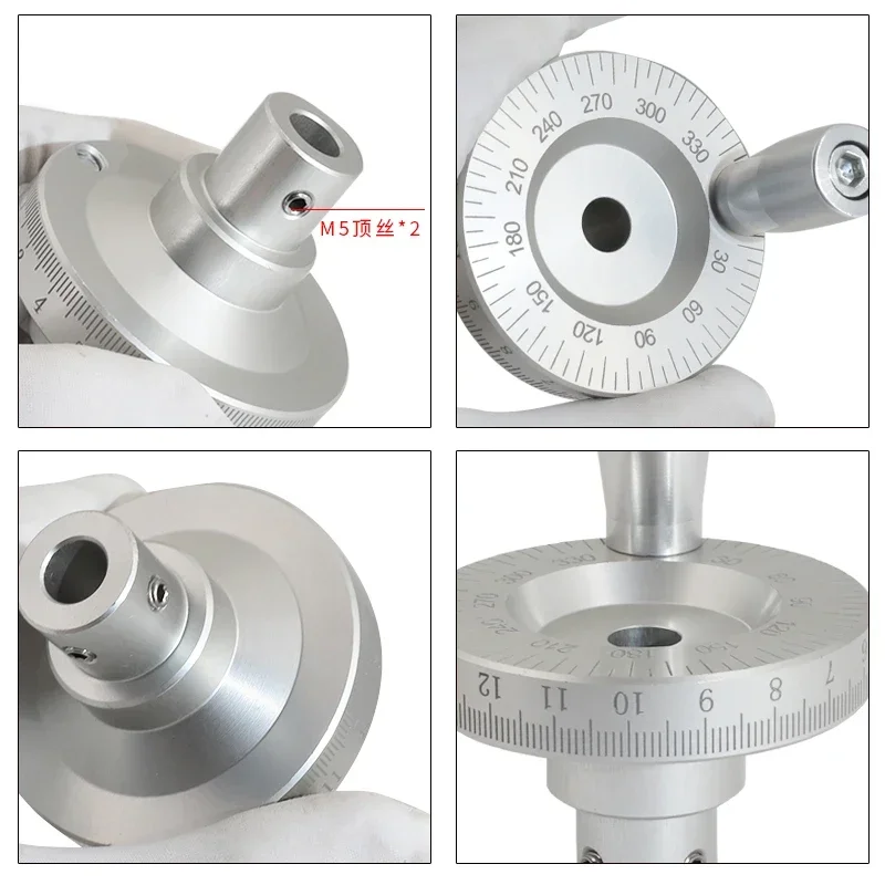 Machine Tool Metal Laser Scale Hand Wheel Manual Sliding Table Machine Tool Special with Scale with Angle Handle Rocking Wheel cnc handwheel
