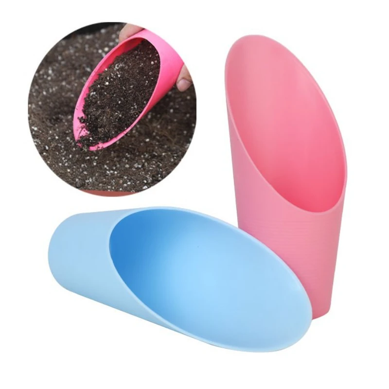1pcs Random Color Succulent Plant Supplies Digging Plastic Bucket Shovel Gardening Tools Sand Scoop Potted Tools