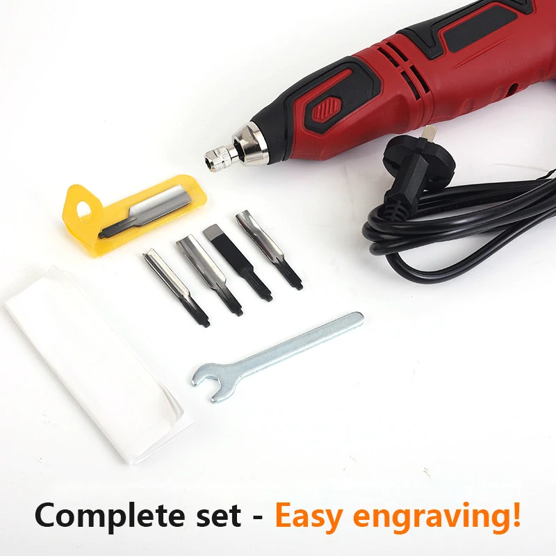 Electric Woodworking Carving Chisel Electric Chisel Carving Tool Small  Electric Wood Carving Machine 6 Step Variable Speed with Protective Cover