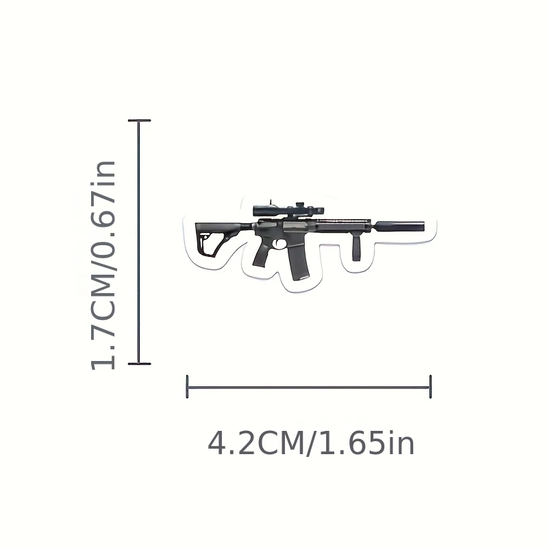 다양한 국가의 총기 및 무기 스티커 100개 - 소총, 저격총, AWM, AK47, M4 총기 참고 사진 c