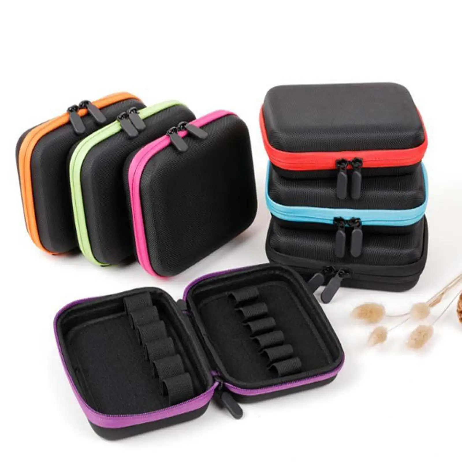 12 Bottle Essential Oil Carry Case 10ML Holder Storage Aromatherapy Hand Bag portable Traveling Carrying Case Holder Organize