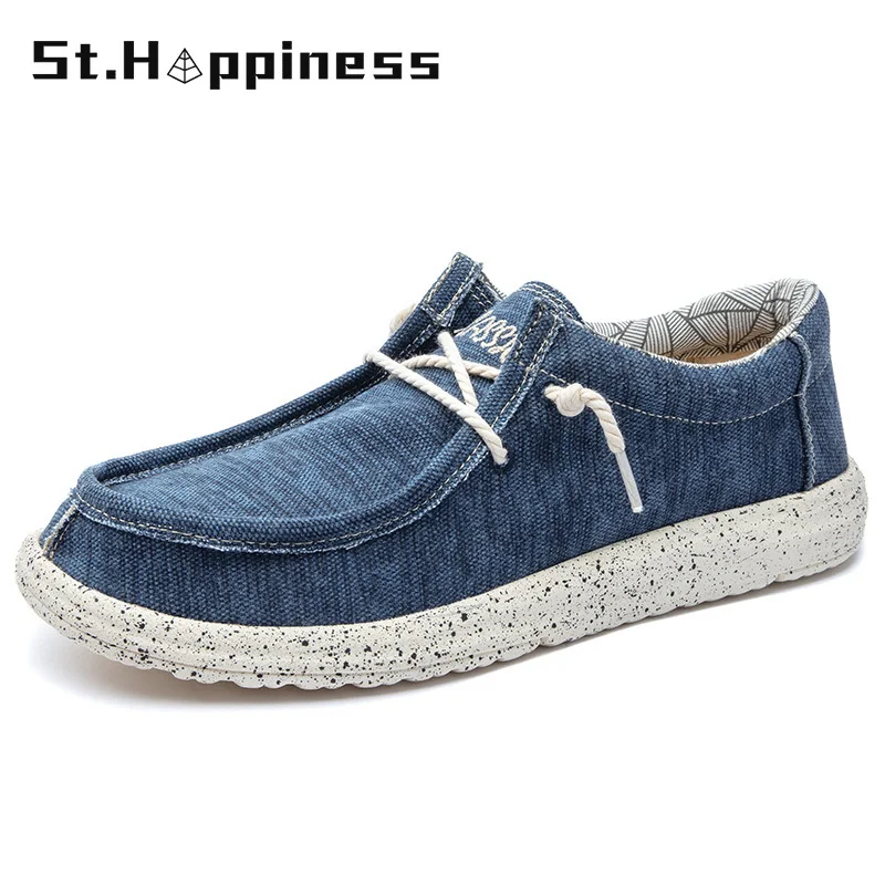 2022 New Summer Men's Canvas Shoes Fashion Casual Soft Breathable Beach Lightweight Slip On Driving Loafers Big Size 48 | Обувь