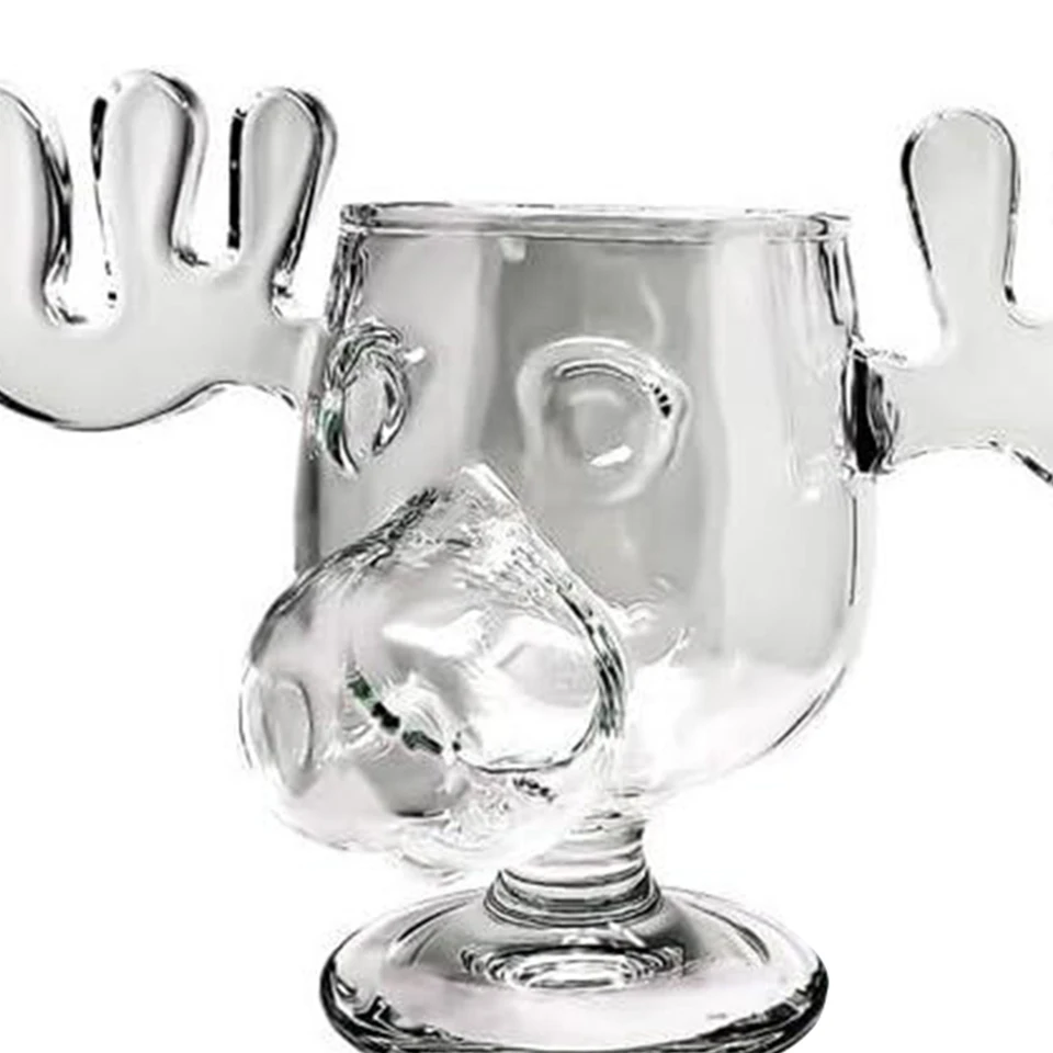 Glass Moose Mug for Christmas Celebrations