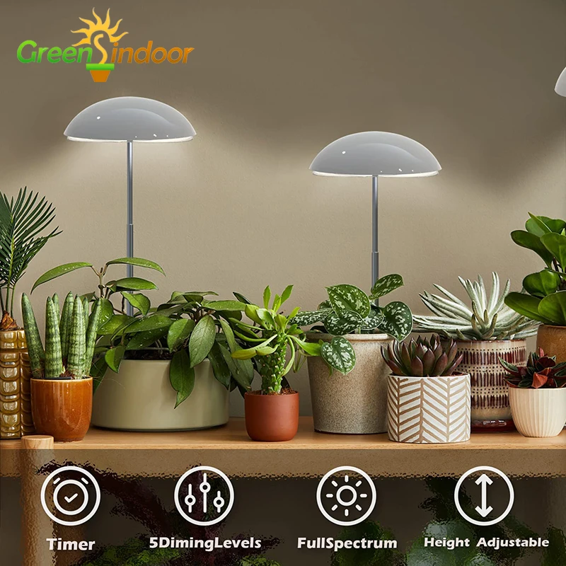 Greensindoor LED Timer Growing Lamp Full Spectrum Grow Light for Potted