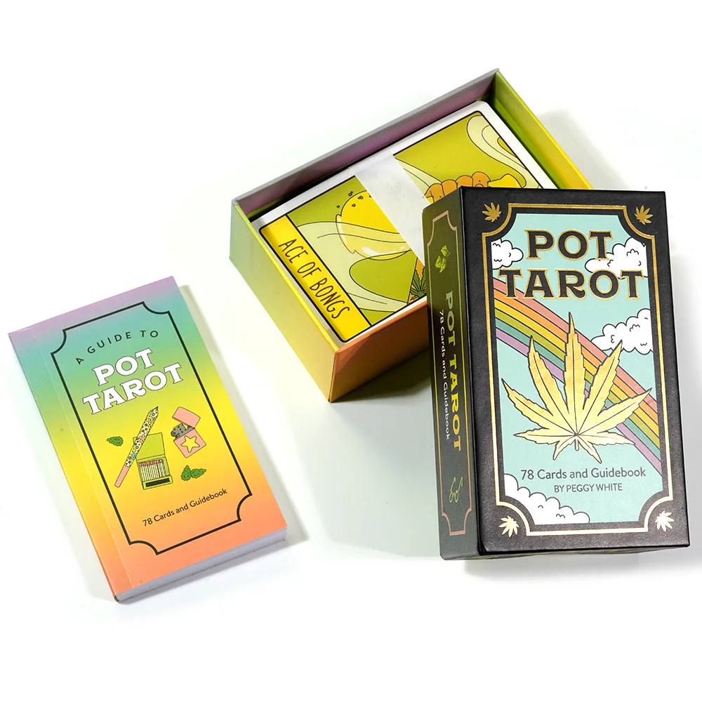 Pot Tarot Cards High Quality 78 Tarot in hardcover boxes Origin Size 12cm*7cm with Paper Guidebook 2