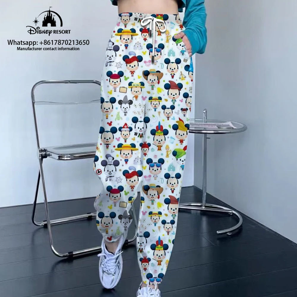 Disney Autumn New Ladies Fashion Casual Sports Pants Street Style Small Feet All-match Unisex Sports Pants Ninth Pants 2022 luckymarche le match cannonball anorak jumper for unisex quuax23211bex