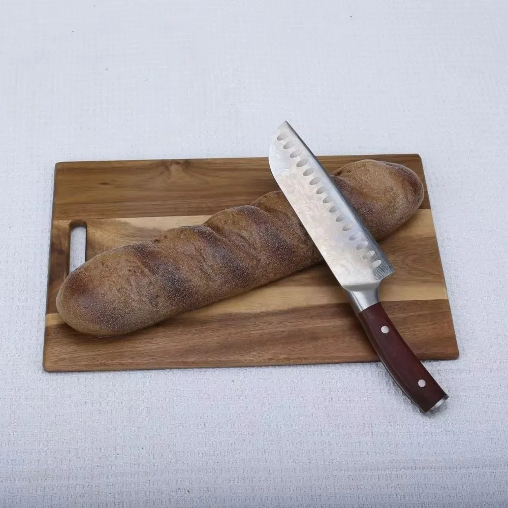 Description Picture 3 of itemThickened Solid Wood Cutting Boards Natural Color Rectangle Shape Chopping Board Wood Smooth Surface Cooked Food Tray