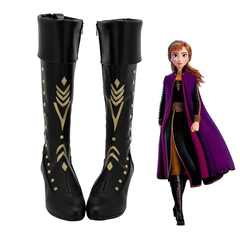 Boots Stivali Anna Frozen Adult Elsa Shoes Winter Cosplay Queen