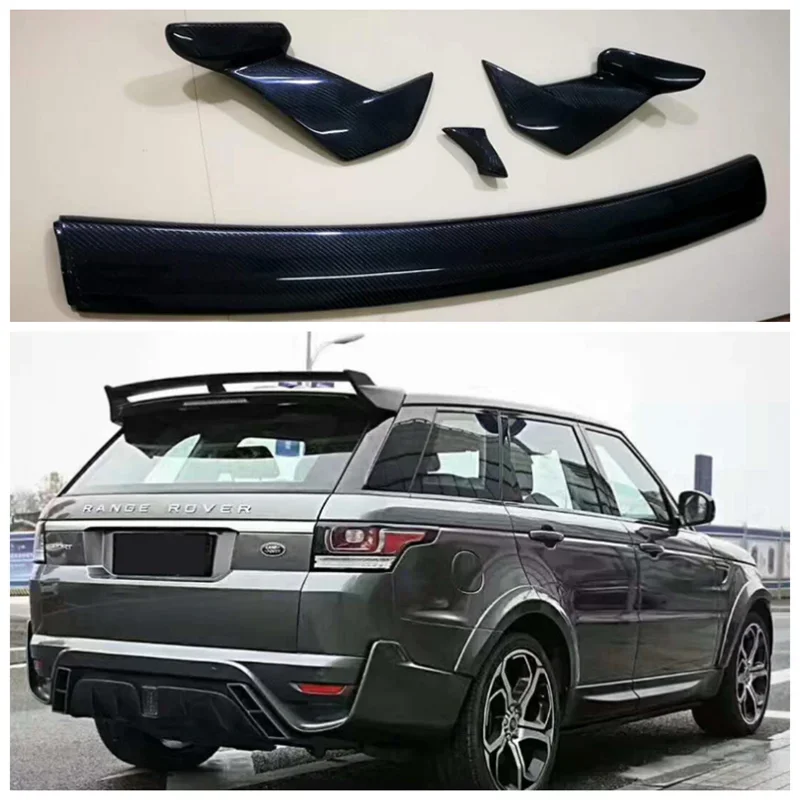 

Fits For Land Rover Evoque 2012 2013 2014 2015 2016 2017 High Quality Carbon Fiber Trunk Lip Roof Spoiler Top Wing