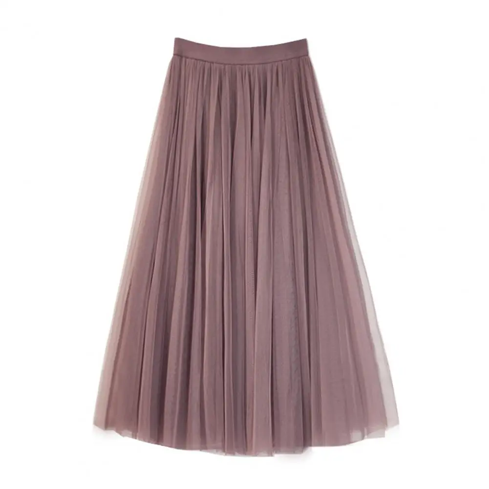 

Stylish Office Ladies Casual Mesh Skirt Ankle-Length Casual Skirt A Line Large Swing Casual Maxi Skirt Commute Wear