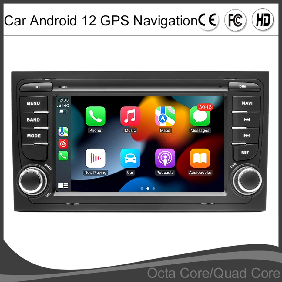 Car Android 12 Radio Stereo Player Sistema Di Navigazione Gps Multimediale Per Audi Tt Mk2 8J 2006-2014 Dsp Carplay Audio Head Unit Bt