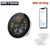 Tuya WiFi Smart Weather Station Colour LCD Table Clock Temperature Tester Weather Forecast Multifunction Thermometer Hygrometer 5