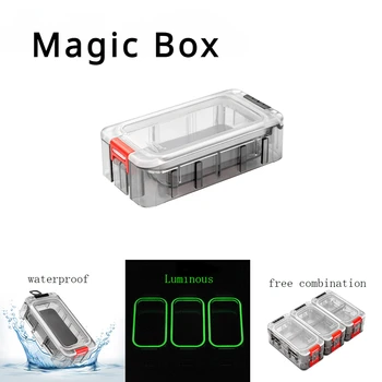 모듈식 마그네틱 낚시 태클 박스, 이중 레이어 루어 및 액세서리, DIY 조립 및 마그네틱 클로저 정리함
