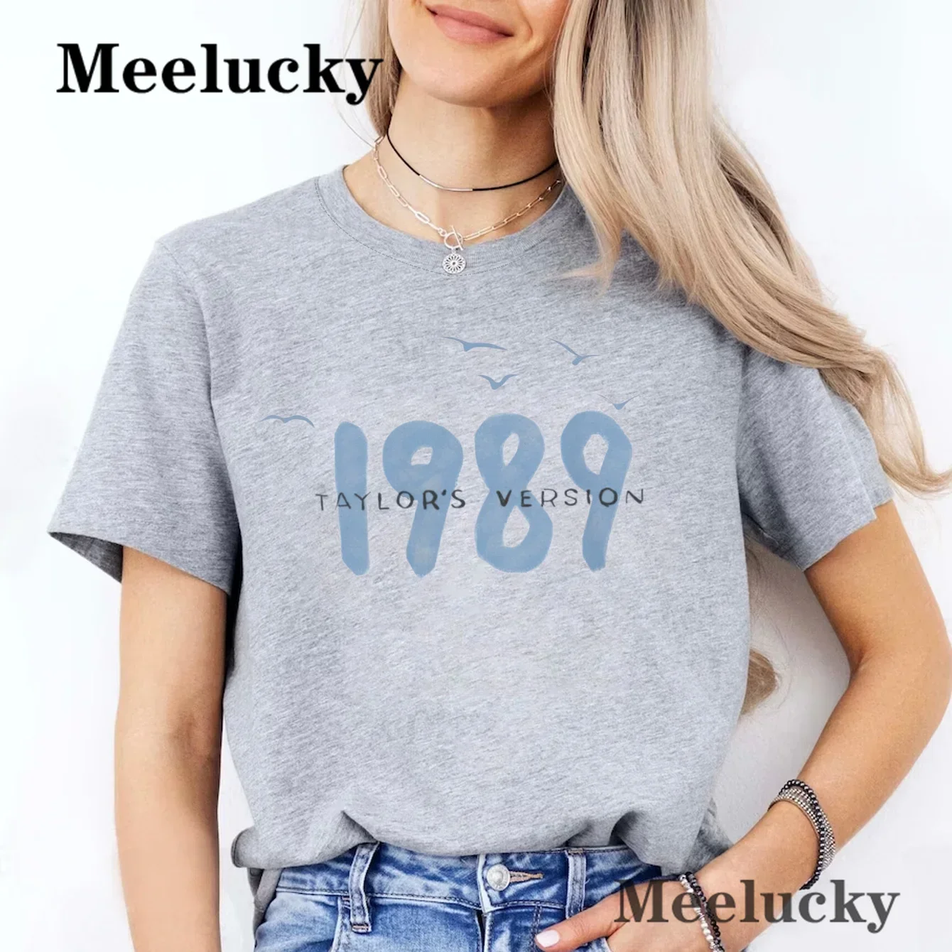 Taylors Versiov 1989 Print T-Shirt Original Streett-Shirts Kreativität Casual Fashion Harajuku Kawaii Damen Y2K Kleidung