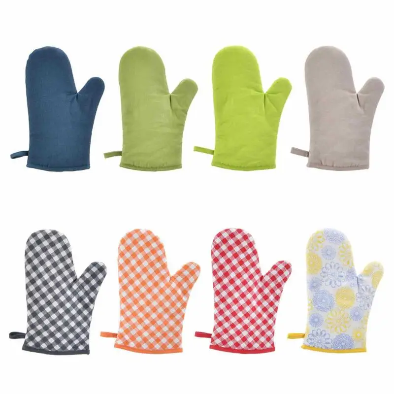 Kitchen Oven Mitts Baking Anti-Hot Gloves High Temperature Resistance Oven Microwave Insulation Baking Mitten Bakeware Tools