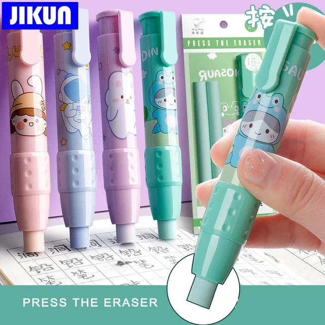 6pcs Cartoon Eraser Tipped Pencils, Christmas Children Creative