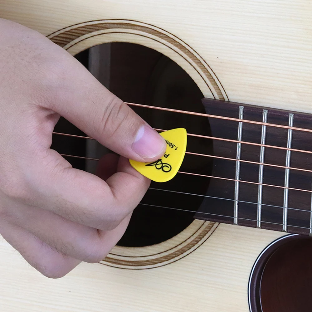 Guitar Picks 0.58/0.71/0.81/0.96/1.2/1.5mm ABS Premium Acoustic Electric Guitar Bass Ukulele 50 Pieces