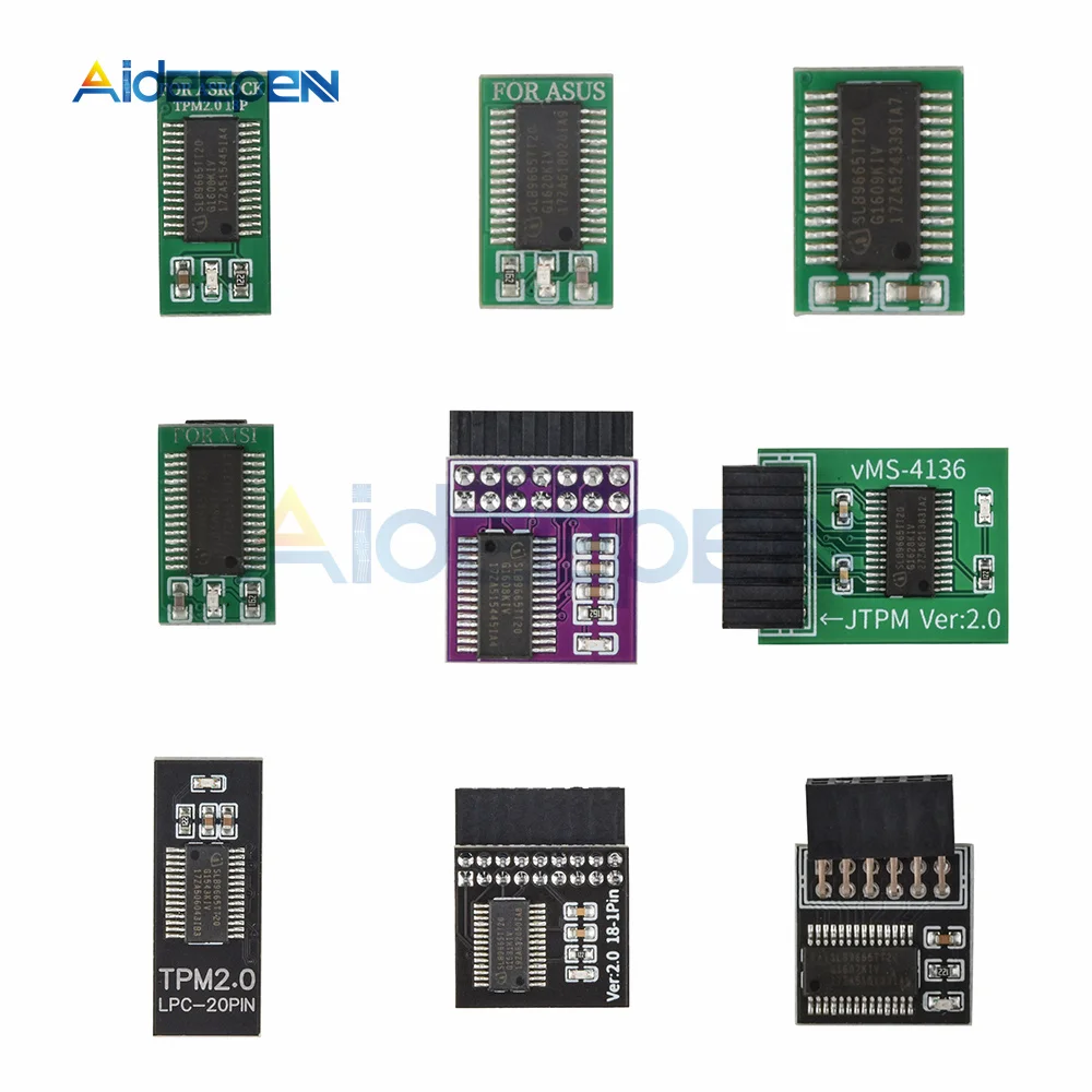 

TPM 2.0 Encryption Security Module Remote Card Suitable for Win11 Upgrade Test LPC 12 14 18 20Pin Support Multibrand Motherboard