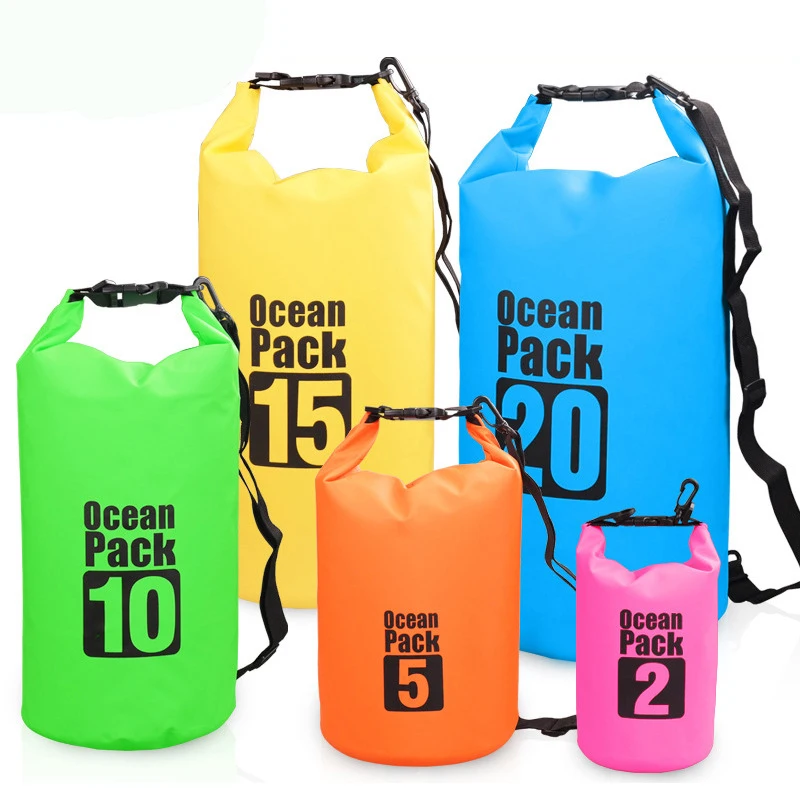Waterproof Dry Bag PVC Waterproof Bag Outdoor Diving Compression Storage For Man Women Swimming Rafting Kayak 2L 5L 10L 20L