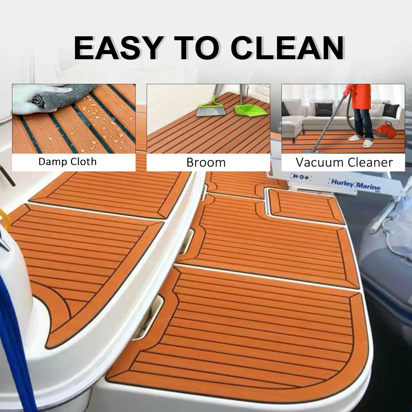 9TypesSelfAdhesiveEVAFoamForBoatMarineFlooringFauxTeak