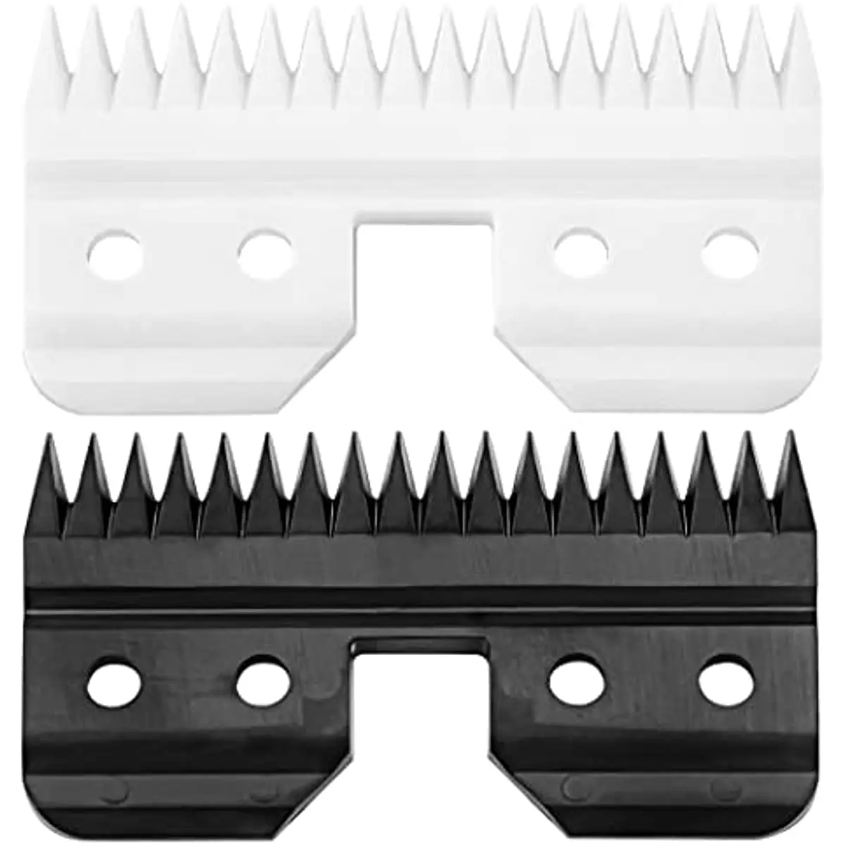Dog Clipper Blades 2pcs 18 Teeth Clipper Blades Fast Feed Ceramic Blade Pet Dog Grooming Replacement Blades Andis Ceramic Parts