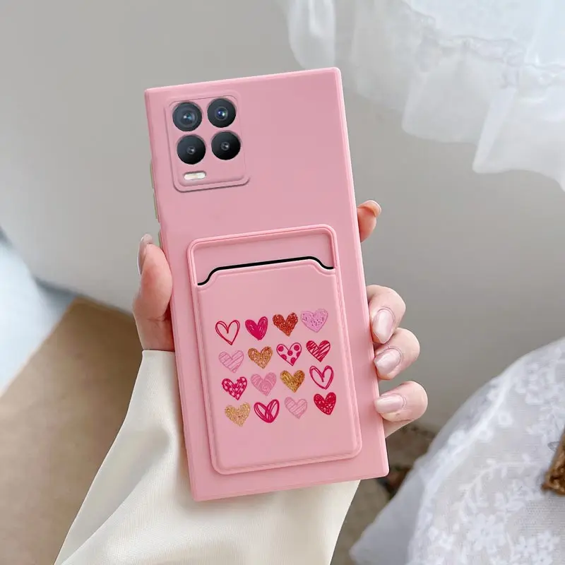 Cartoon Card Slot Holder Wallet Phone Case with Back Cover