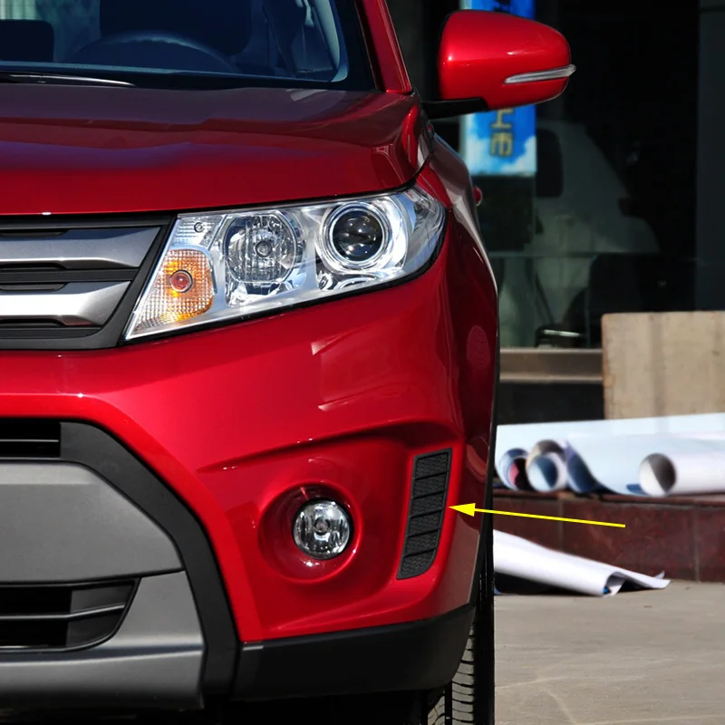 Car Front Bumper DRL Daytime Running Light Lamp Trim Grille Frame Cover Hood Bezel for Suzuki Vitara 2014 2015 for Car Front Bumper Trim