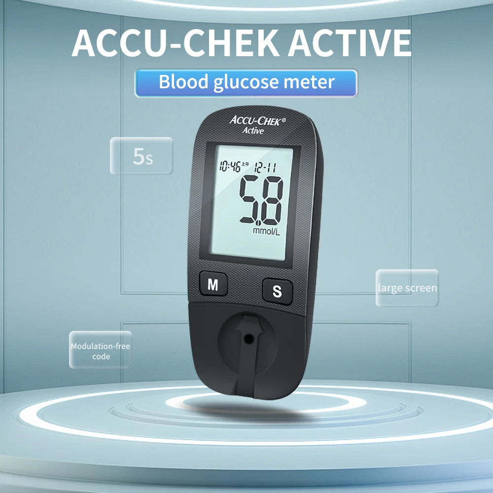 ACCU Chek Active Diabetes Monitor Blood Glucose Test Paper Lancet Glucometer Blood Glucose Meter Blood Glucose Detector Test Kit - Image 4