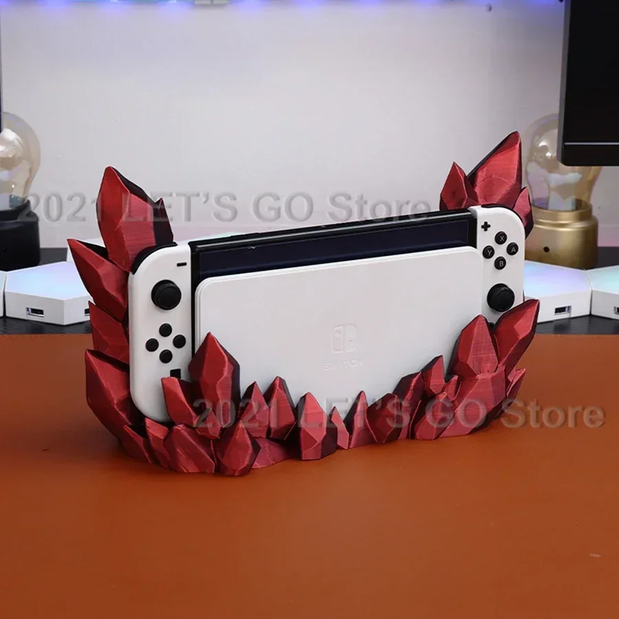 Nintend Switch OLED Colorful Crystal Decor Stand 3D Printing