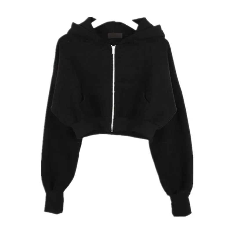Winter Korean Fashion Hooded LooseNew  Cardigan Zipper Plus Velvet Sweater Women Streetwear Casual Jacket Trend Harajuku Hoodie