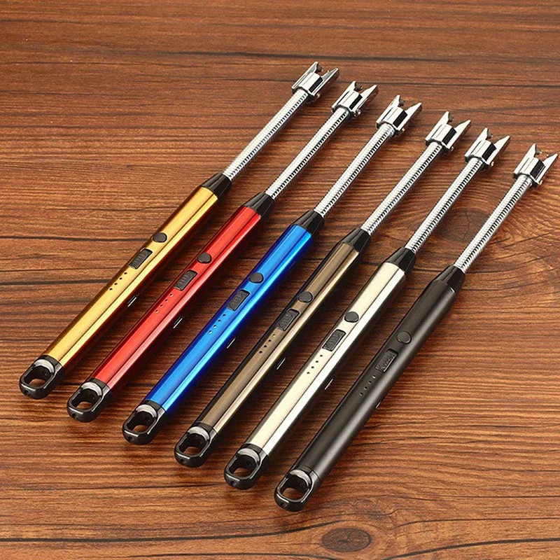 2025 New USB Rechargeable Windproof Flameless Electronic Pulse Ion Lighter, Suitable for 360 ° Rotation in Kitchen and Outdoor