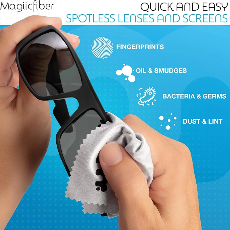 Premium High-Density Microfiber Cleaning Cloth - Soft, Stripe-Free, Efficient Cleaning Wipes