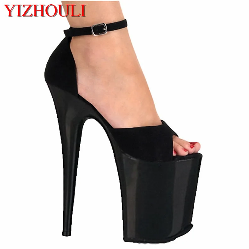 

Noble and comfortable suede sandals, 20cm high heels, fashionable 8 inches sexy dance shoes