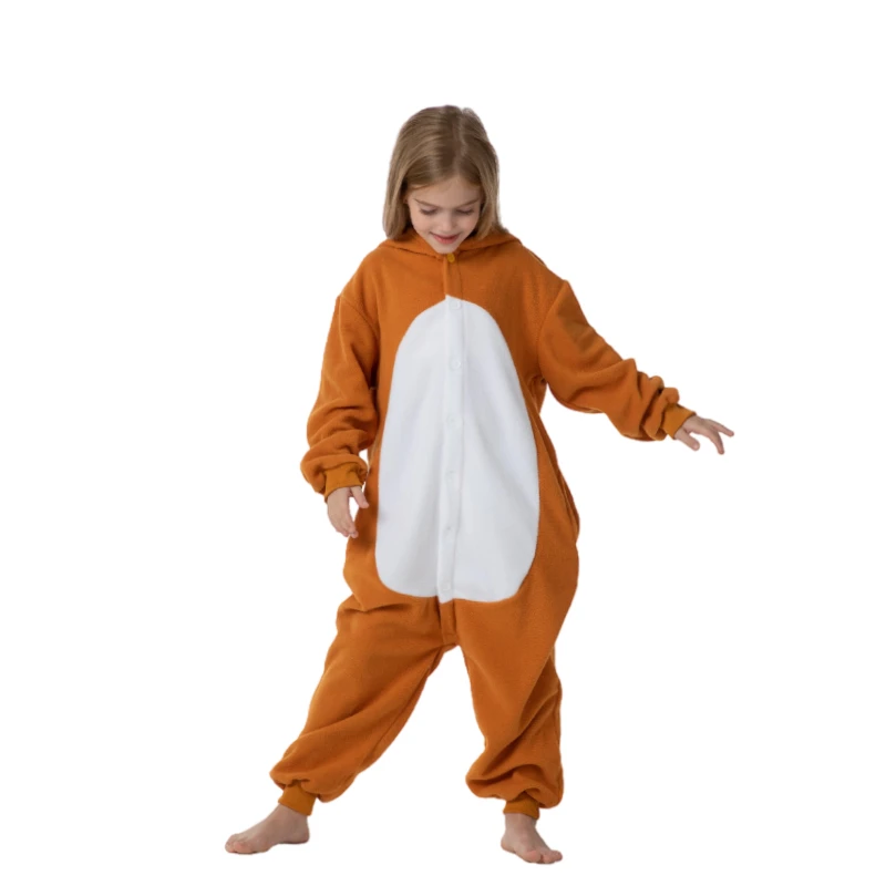 Kids Kigurumi Rilakku Cosplay Costume Animal Onesie Pajamas Girls Halloween Carnival Masquerade Boy Bear Party Jumpsuit