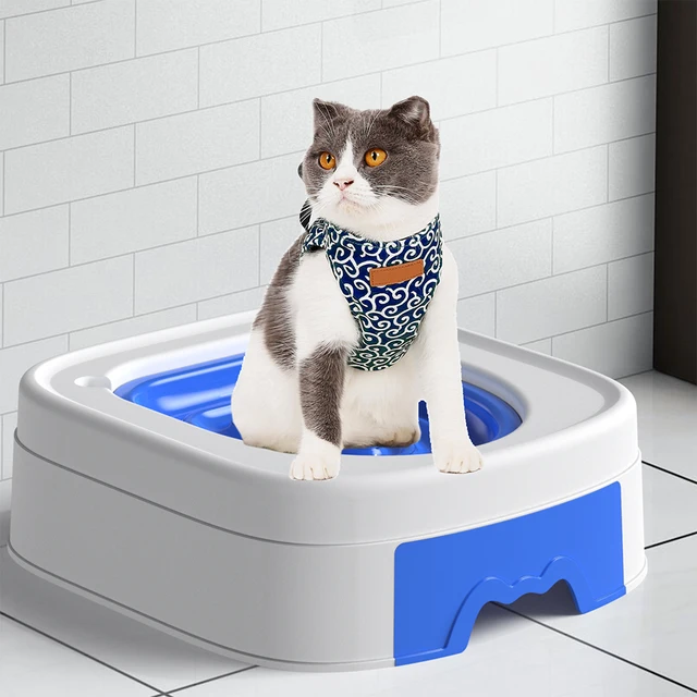 New Open Self service Cat Toilet Large Capacity Recycling  Convenient Trainer Set  Safe Protection Cat Toilet 4