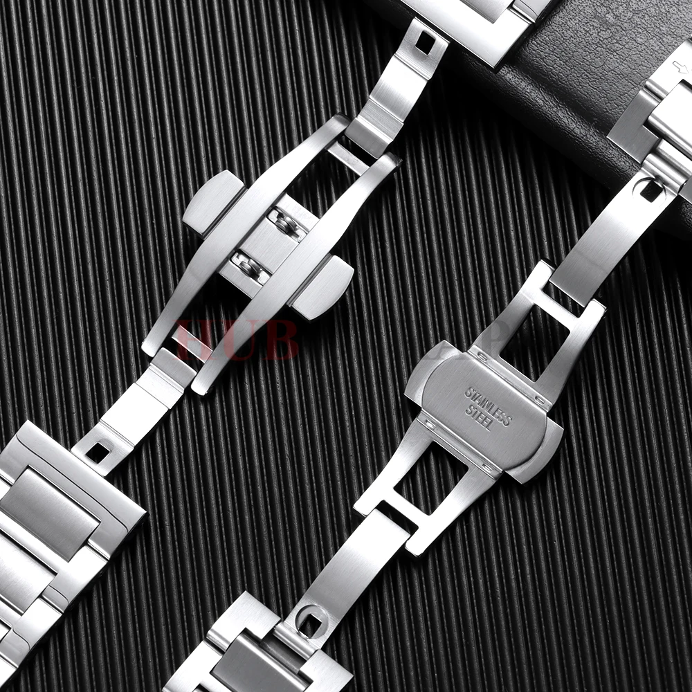 Universal Stainless Steel Curved End Bracelet Watch Strap