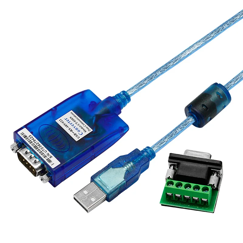 UOTEK 케이블 컨버터 USB-A RS-422 RS-485 어댑터 DB9 커넥터, 반투명 마그네틱 링 UT-850N, 4.92ft USB-RS485 RS422