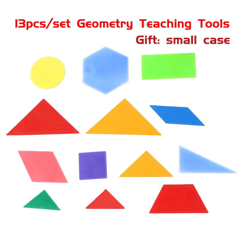 

13pcs Set Geometry Blocks Building Bricks Early Learning Cognition Aids Kids Educational Toys Teaching Tools Graph