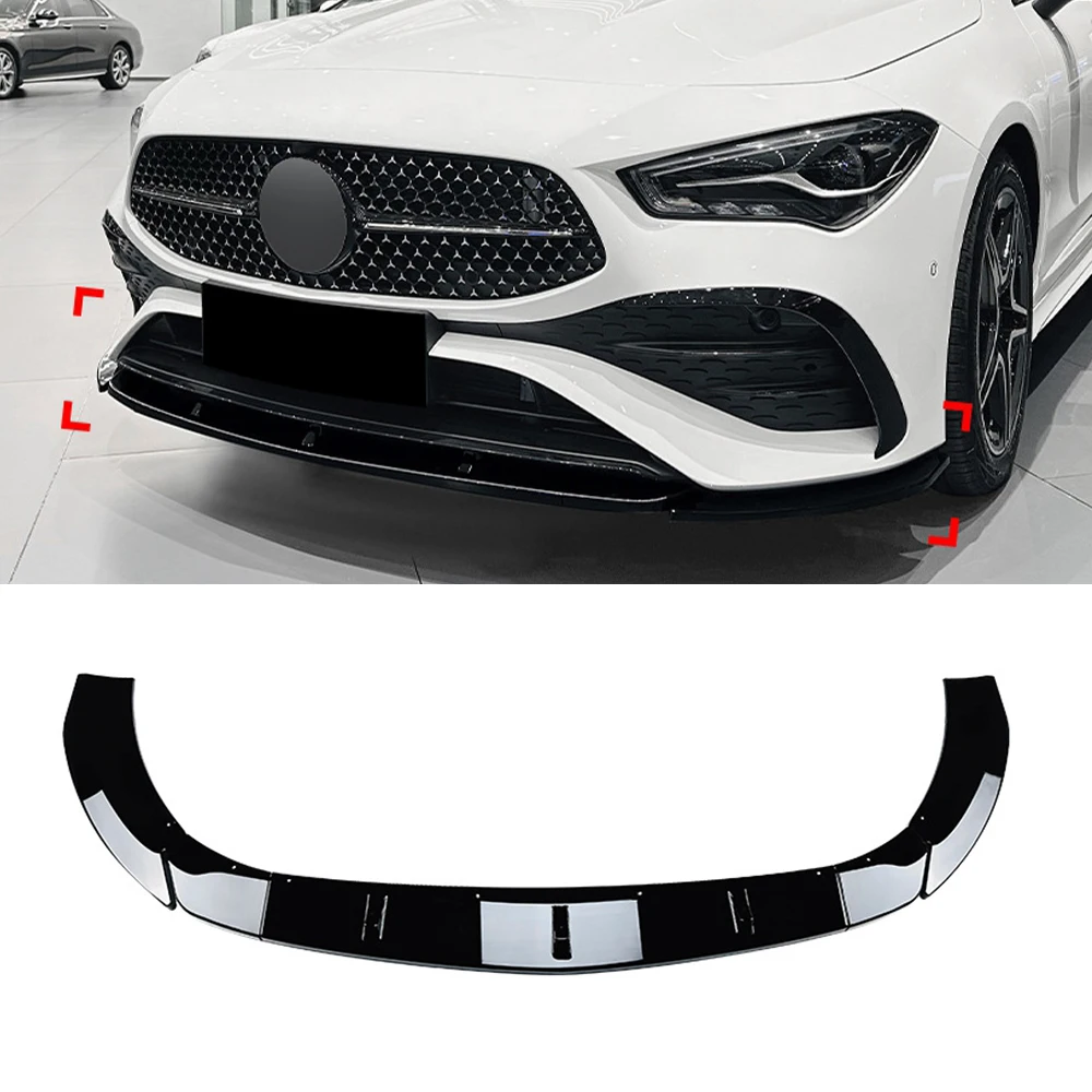 

Car Front Bumper Lip Spoiler For Mercedes-Benz CLA-Class C118 X118 AMG 2023+ Front Bumper Protector Lower Blade Splitter