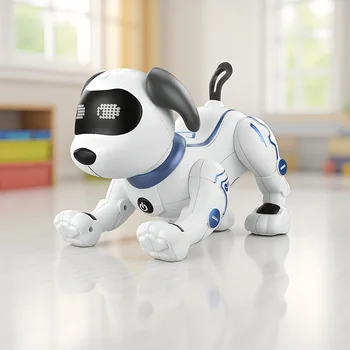 Giocattolo elettronico per cani danzanti da passeggio RC, robot per animali domestici intelligente con telecomando Smart Touch per regali di compleanno per bambini