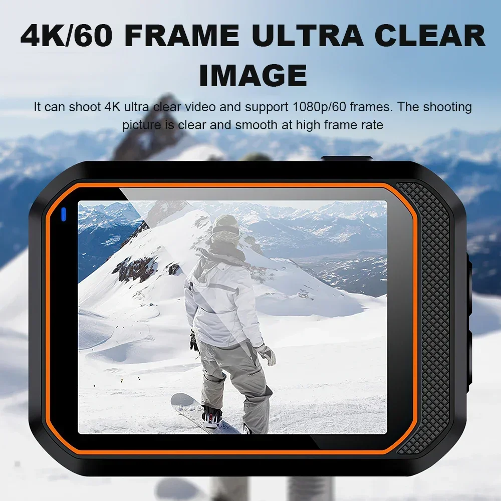 Caméra Action 4K avec Carte 64Go et Perche Télescopique
