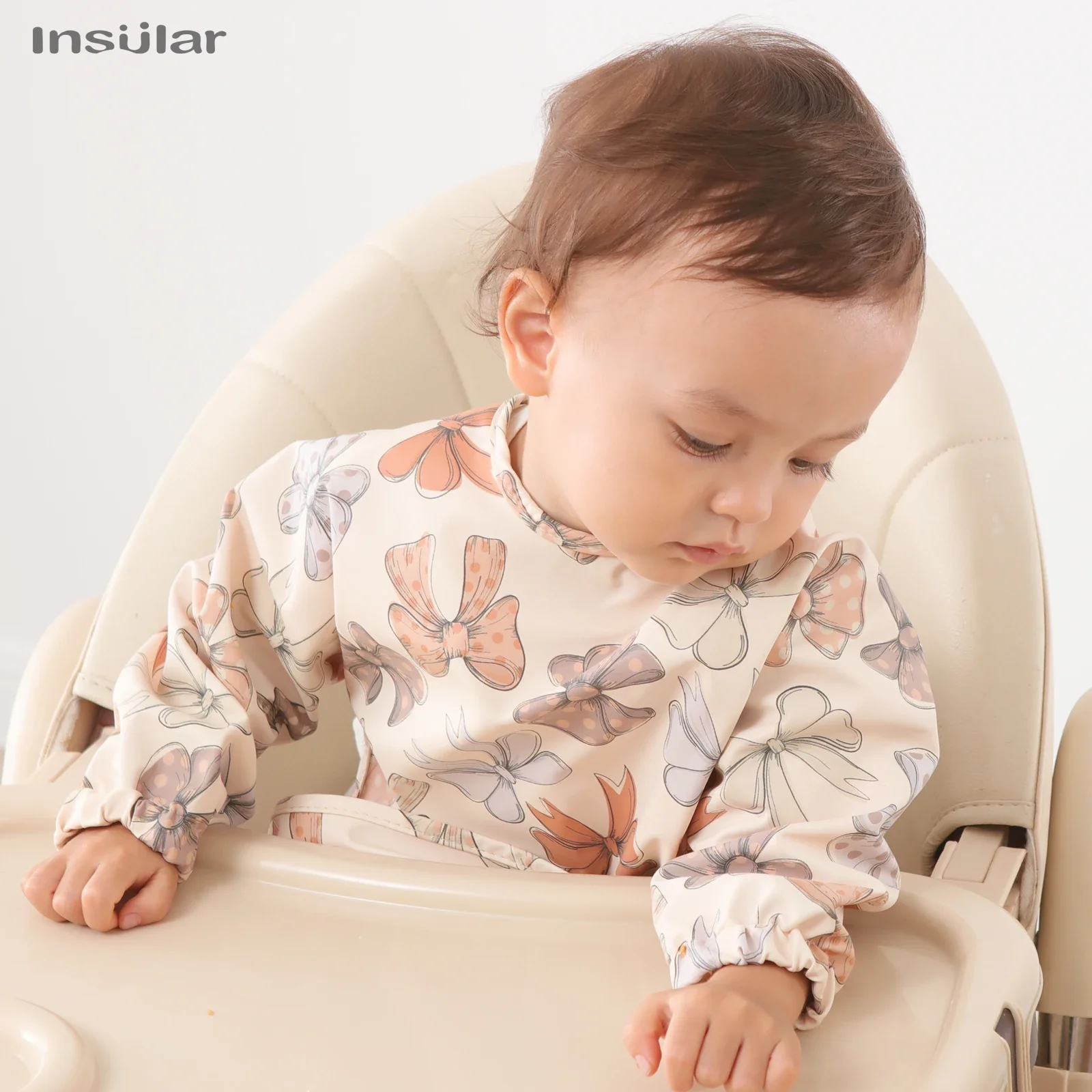 Fashion Children Anti Dirt Smork Baby Sleeveless Waterproof PU Bib Toddler Reverse Dressing Bib Kids Meals Bag Feeding Apron baby bib feeding bib cotton bib cotton bib set