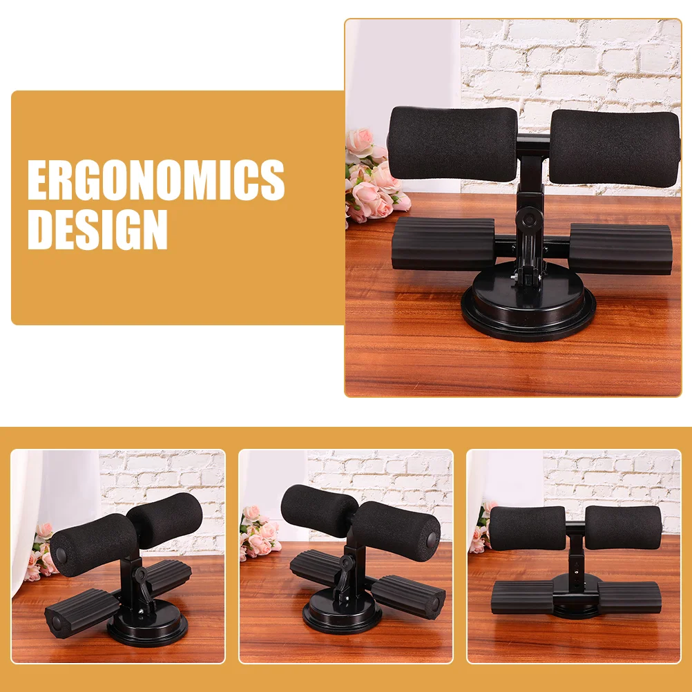 Tension Rod Sit up Aid Exercise Accessory for Home Tool Curls Bar Foot Holder Black Sit-up Assistant Device Ergonomics Work