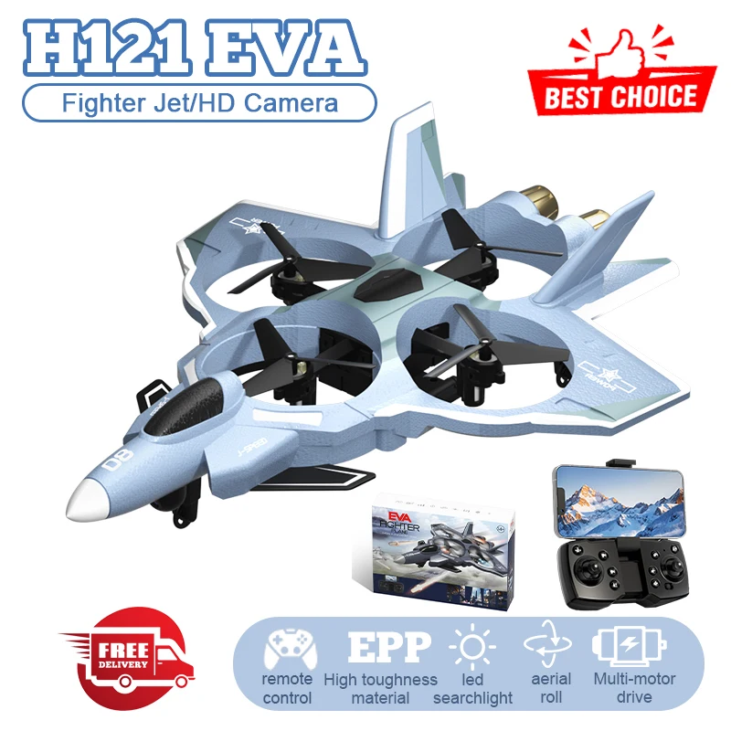 2024 H121 EVA Drone RC Plane Fighter HD Camera 360°Stunts - Main Image