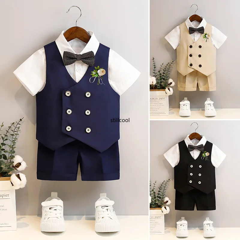 

Boys Blazers Set Spring Summer Flower Child Wedding Suit 2 To 14 Y Toddler Birthday Formal Dress Kids Piano Performance Outfits