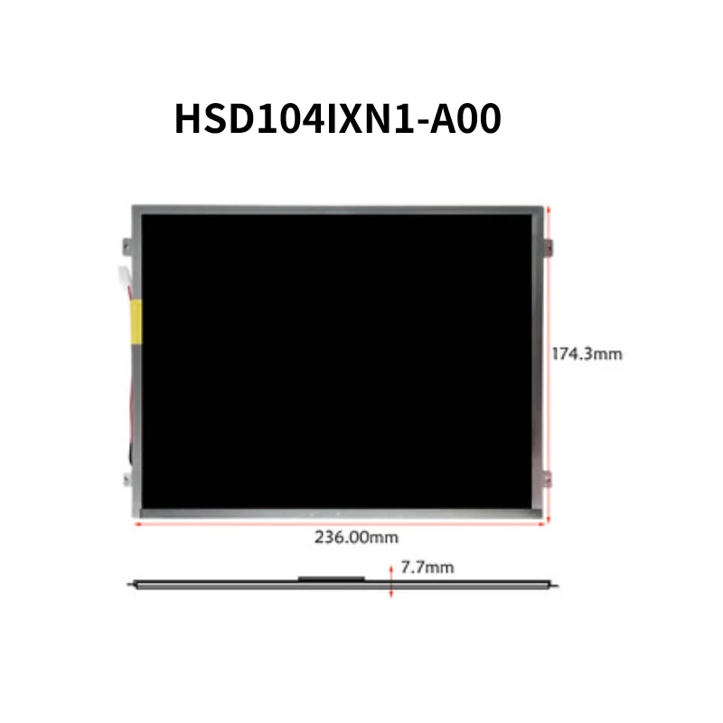 

Оригинальный 10,4 дюймовый 1024 * 768TFT ЖК-дисплей 600 Яркость LVDS Автомобильный дисплей HSD104IXN1-A00