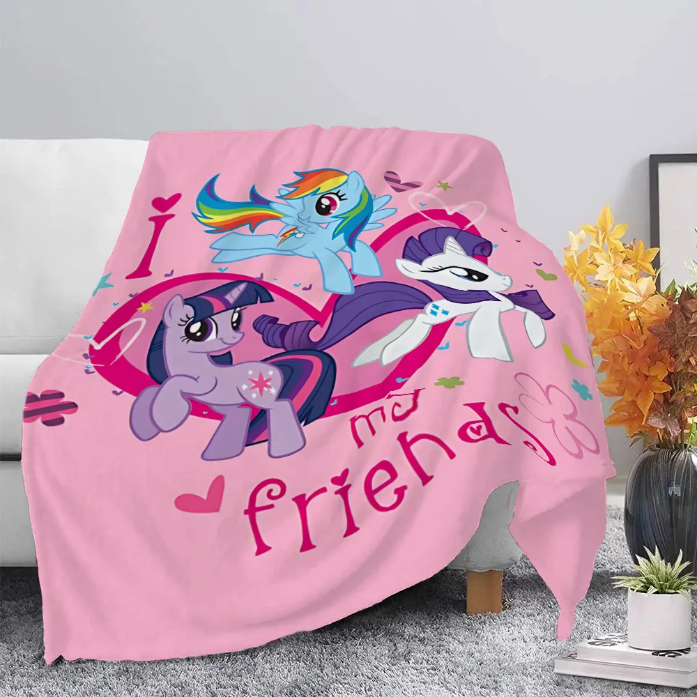 Cartoon Printed Blanket Picnic Blankets Warm Blanket Soft and Comfortable My Little P-Ponys Blanket Home Travel Birthday Gift 6