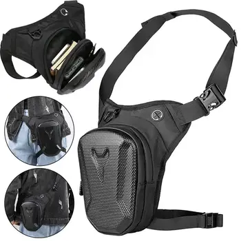 Borsa da moto da uomo Borsa laterale da gamba per moto Custodia rigida in EVA Marsupio per telefono maschile Marsupio da moto con marsupio